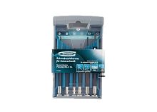 Набор отверток для точных работ Gross, CrMo,металлические резиновые рукоятки, 6 шт  картинка